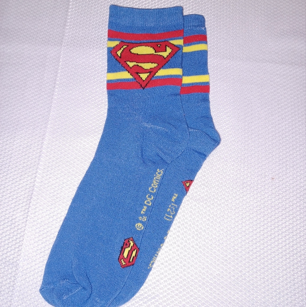 Superman Socks 🔥 NEW Fit Size 6-12 🦸‍♂️ DC Comics